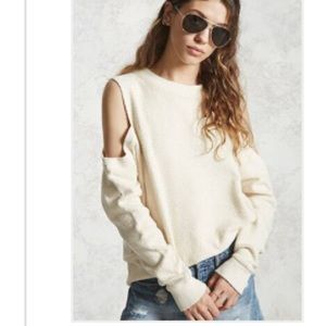 Forever 21 cold shoulder sweatshirt top